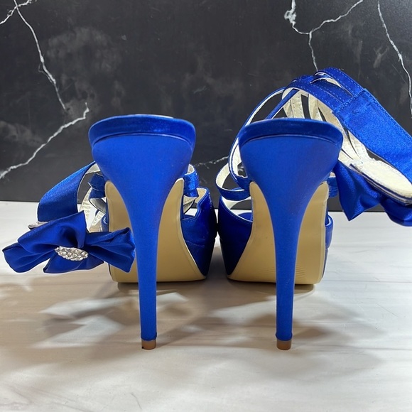 Unbranded Women’s Ankle Strap Heel Blue sz 8 - Picture 3 of 8